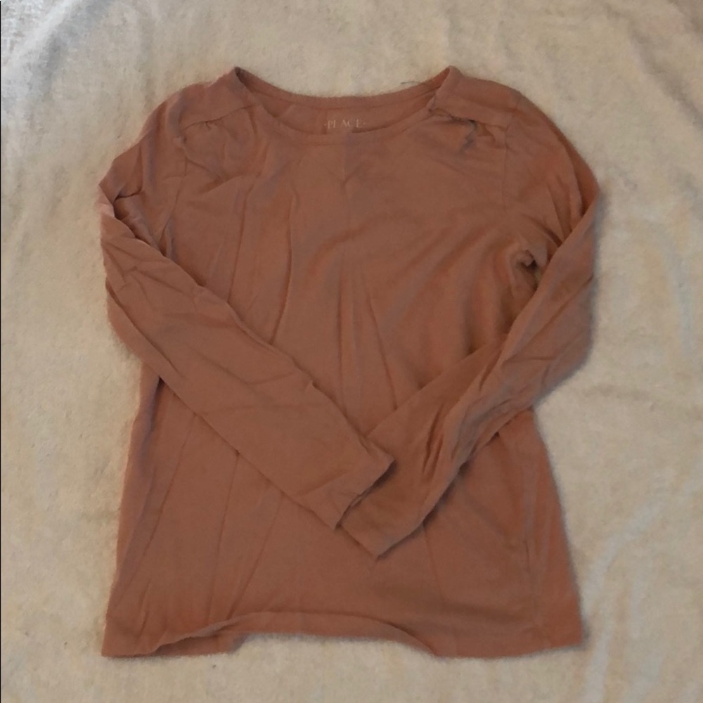 Girls light pink long sleeve shirt